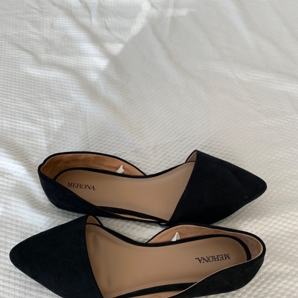 Merona Elegant Suede Pointed Toe Flats. - Picture 2 of 5